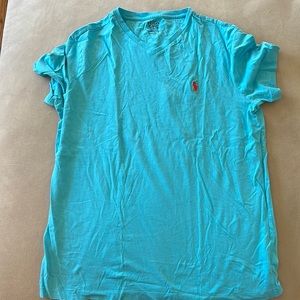 Polo v neck tee shirt M